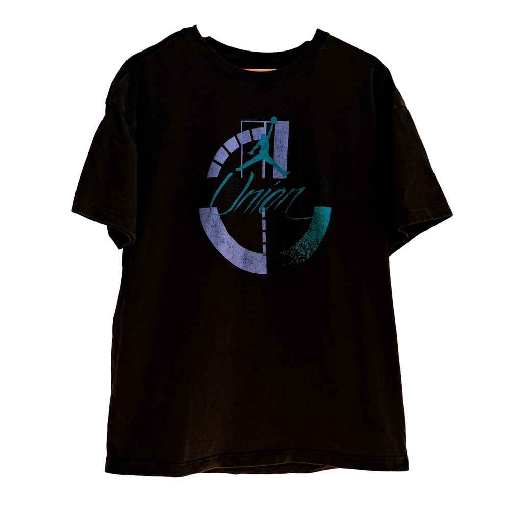 Nike Air Jordan x Union LA Rare Graphic‎ T-Shirt Black Teal M Streetwear Archive